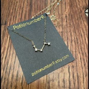 Beautiful Aries Zodiac Celestial Constellation Necklace NWT
